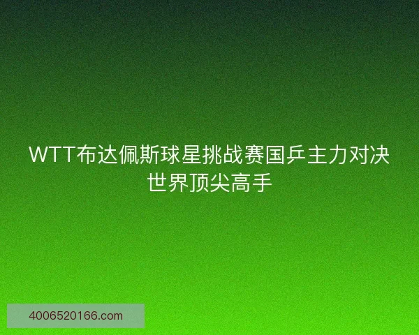 WTT布达佩斯球星挑战赛国乒主力对决世界顶尖高手 WTT布达佩斯球星挑战赛国乒主力对决世界顶尖高手