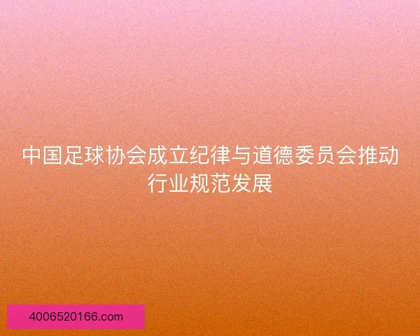 中国足球协会成立纪律与道德委员会推动行业规范发展 中国足球协会成立纪律与道德委员会推动行业规范发展